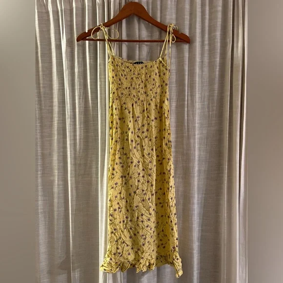 Motel Rocks | Dresses | Motel Rocks Yellow Floral Midi Dress Size Xs |  Poshmark